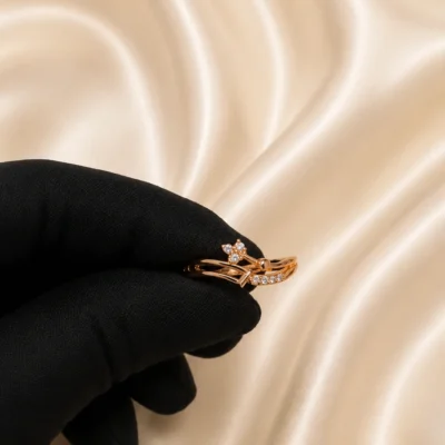 Golden Infinity Spark Ring