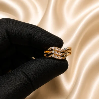 Golden Waves Ring