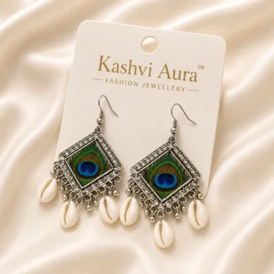 Royal Peacock Mirror Earrings